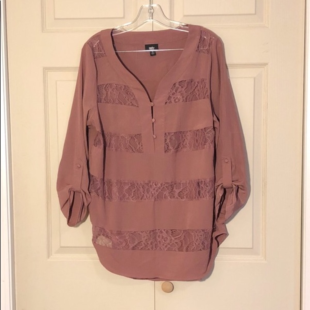 Lace mauve blouse
